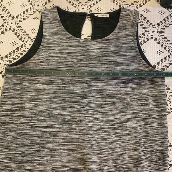 Jane and Delancey Sleeveless Knit Dress Gray Stripes - Medium - EUC - Picture 3 of 5